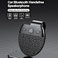 Miniatyrbild 2 av 5: Bluetooth-bilhandsfree högtalartelefon ljudmottagare bil MP3-spelare med mikrofonstöd