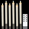 Dww 6-pack batteridrivna LED-ljus med fjärrkontroll och timer, flimrande varmvitt ljus
