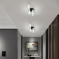 Miniatyrbilde 5 av 5: Moderne LED-taklampe, 14W 1400LM, svart, akryl innendørsbelysning, 6500K kaldhvit, for soverom, stue
