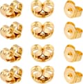 12 Pieces/6 Pairs Gold Earring Backs Replacement, Secure