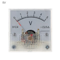 Miniatyrbillede 1 af 10: DC Voltmeter Analogt panelmeter 0-5V 0-5V 0-5V 0-5V