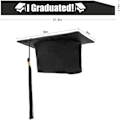 Miniatyrbilde 2 av 4: Gradueringshatt Studenthatt Svart Hatt og Gradueringsskjerf for College