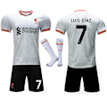 Miniatyrbillede 1 af 2: Liverpool FC 2024-2025 Udebanetrøje til Børn og Voksne med Størrelse 7 Sokker LUIS DIAZ - Perfekt Nr. 7 LUIS DIAZ No.7 LUIS DIAZ M No.7 LUIS DIAZ