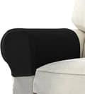 Fåtölj Armstödsskydd Stretch Soffa Armstödsskydd Armstödsöverdrag för Stolar Black