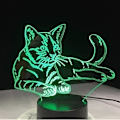 Miniatyrbillede 4 af 4: Natlampe Liggende Hyggelig Kat 3D Led Lampe Akryl Natlampe USB Berøringslampe Børn Sød Nat Soveværelse Lampe Lys -h