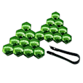 Miniatyrbilde 1 av 5: (Spesialkampanje) 20 stk. hjulmutterdeksler for bil, rustsikre felgdeksler, hjulmuttere, sølv, 17 mm grønn 21 mm Optional Green 21mm
