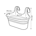 Miniatyrbild 3 av 5: Green Basics Easy Hanger Stor 35x27cm Mild Terra Balkonglåda med Dränering