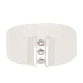 Bredt elastisk bælte Metalspænde Taljebånd BEIGE beige