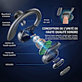 Pikkukuva 2 / 4: Urheilun langattomat Bluetooth-kuulokkeet, Langattomat kuulokkeet mikrofonilla Bluetooth, Hi-Fi Stereo Bluetooth -kuulokkeet Bluetooth-kuulokkeet urheiluun, työhön ja pimeään