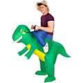 Pikkukuva 1 / 2: (Erikoistarjoukset) Puhallettava Dinosaurushahmo Puku Lasten Halloween Rekvisiitta Hauska Tyrannosaurus Rex Alien Vaatteet Jouluasu_NA