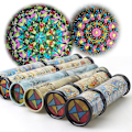 Pikkukuva 4 / 5: Värien tunnistus - Mukava kahva - Lasten kaleidoskooppi - Kiertävä - Monivärinen muotoilu - Klassinen kaleidoskooppi lapsille - Suuri 3 osaa Large 3 Section Random Color