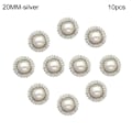 Miniatyrbilde 1 av 5: 10 stk. Perle Klesknapper Skjorteknapper GULL 20MM10STK 10STK gull 20MM10stk-10stk