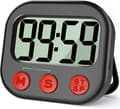 Kitchen Timer, Digital Visuell Timer Magnetisk Klocka Stoppur Nedräkningstimer, Stor LCD-skärm Visar Stora Siffror
