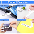 Miniatyrbild 4 av 5: 3-pack kompatibla för Dymo Label Maker-påfyllningar 91331 S0721660 Vita plastetikettband 12mm x 4m (1/2 \" x 13') för Dymo L