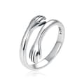 Klemmering, 925 Sterling Sølv Justerbar Klemmering Åpen Ring