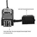 Miniatyrbillede 3 af 5: 12V Vandtæt Motorcykel Dobbelt USB Oplader Stik Adapter