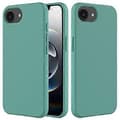 Compatible with iPhone 16e Case Shockproof Liquid Silicone Soft Lining Back Phone Cover - Dark Green Dark Green