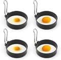 Non-Stick Äggringar, 4-pack Rostfritt Stål Rund Äggform för Stekning