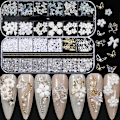 Miniatyrbild 1 av 4: Akryl Fjäril Blomma Björn Nagelkonst Hänge Smyckestillverkning, Mångformad Pärla Strass Guld Metall Applikation Smyckestillbehör