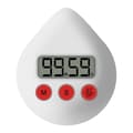 Vattentät digital badrumsklocka duschklocka timer temperatur fuktighet visuell nedräkning väggklocka vit