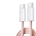 Miniatyrbild 1 av 5: 2023 Original USB C-kabel för iPhone 15 Pro Max iPad PD 65W 45W 25W Turboladdning Typ C Snabbladdare för Samsung S23 S22 Rosa 1m