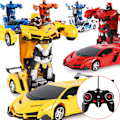Miniatyrbild 2 av 2: Fjärrstyrd Bil Transformerande Robot - BLÅ - RC Bilar Leksaker för Barn Pojkar 5+