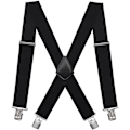 Miniatyrbillede 1 af 5: Elastiske 5 cm brede seler, 4 stærke clips, X-form, til mænd og kvinder
