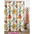 180*200cm Retro 70-tals Duschdraperi Psykedeliskt Blommönster