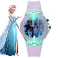 Pikkukuva 1 / 4: Hohtava Frozen-kello tytöille, LED-valolla varustettu kvartskello #4
