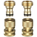 Miniatyrbillede 1 af 5: (Specialtilbud) Havekoblingskobling - Tilslut havekoblingskoblinger, Koblingskobling, 3/4 tommer han og , 2-pak