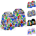 Pikkukuva 2 / 3: Roblox Rainbow Friends Lasten Vaatteet Talvi Huppari Collegepaita C C 140cm C