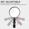 Miniatyrbild 4 av 5: 2 st HD 360° roterande & vikbara cykelbackspeglar