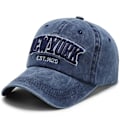 Miniatyrbillede 2 af 5: Cap i vasket bomuld til mænd forår sommer NEW YORK Retro brevbroderi Snapback-kasketter til kvinder Blød Top Trucker Dad Hats Khaki Justerbar