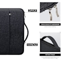 Miniatyrbild 5 av 5: 13-tums laptopfodral vattentätt mjukt väskfodral för MacBook Air 13 M2 M1 A2681 A2337 A2179(2018-2022)/MacBook Pro 13 M2 M1 A2338 svart