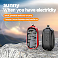 Pikkukuva 4 / 5: (Erikoiskampanja) Mini aurinkolaturi varavirtalähde kannettava avaimenperä varavirtalähde matkapuhelimelle 1200mAh Red: For type-c