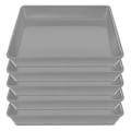 Miniatyrbild 1 av 5: 5 st Fyrkantiga Blomkruksfat i Plast Fångar Upp Överskottsvatten och Jord för Inomhusväxter Grå 12Inch Grey