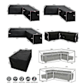 Miniatyrbild 2 av 5: 12 Sizes L-Shaped All Weather Protective Waterproof Rattan Corner Furniture Covers Garden Patio Outdoor Sofa Cover Dust Cover 270*200*82cm