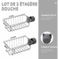 Miniatyrbillede 2 af 5: 2 stk. Duschyller Uden Boring - Duschshampoo Holder - Dusch Tvålholder - Dusch Caddy - Duschkurv - Duschgel Opbevaring - Badeværelse - Badekar