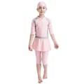 Miniatyrbild 2 av 6: Perfekta flickor Barn Muslimska badkläder Islamiska badkläder Mild hud Burkini badkläder Strandkläder - Perfet rosa 4-5 Years pink