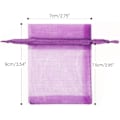 Miniatyrbillede 2 af 4: 100 stk lilla organza gaveposer, 7x9 cm små organza gaveposer, bryllups smykkeposer, gennemsigtige netposer perfekte