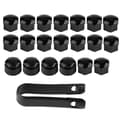 20 st 17 mm hjulmutterbultar bilnavskydd stöldskyddande skyddskåpa Black