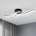 Miniatyrbild 1 av 5: Modern LED-taklampa, 14W 1400LM, svart, akryl inomhusbelysning, 6500K kallvitt, för sovrum, vardagsrum