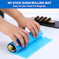 Miniatyrbillede 3 af 5: 3-delt sushi-rullemåtte i plast, non-stick, til sushifremstilling i køkkenet