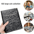 Miniatyrbild 3 av 5: 480 Fickor Myntsamlingsalbum, Läder Myntalbum, Paris Myntpärm, Perfekt för Mynt med Olika Diametrar - Perfekt