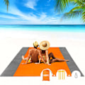 Miniatyrbild 1 av 5: Strandfilt Vattentät Filt, 79'x 83' Överdimensionerad Strandmatta för 4-7 Vuxna, Sandfri Picknickfilt, Lätt Bärbar Picknickmatta för Resor Orange