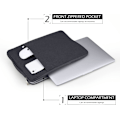 Miniatyrbild 3 av 5: 13-tums laptopfodral vattentätt mjukt väskfodral för MacBook Air 13 M2 M1 A2681 A2337 A2179(2018-2022)/MacBook Pro 13 M2 M1 A2338 svart