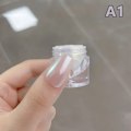 Miniatyrbillede 1 af 5: Moonlight Nail Glitterpulver Hvid Støv Pigment Krom Spejl A1