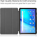 Miniatyrbilde 4 av 5: For Tcl Tab 10s 10,1 tommer, trefoldig slank lettvekts hardt skall Smart cover for Tcl Tab 10s cover med stativ - svart
