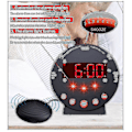 Miniatyrbild 5 av 5: Extra högljudd väckarklocka för tunga sovare - Extra stark vibration med sängvibrator