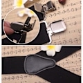 Miniatyrbillede 3 af 5: Elastiske 5 cm brede seler, 4 stærke clips, X-form, til mænd og kvinder